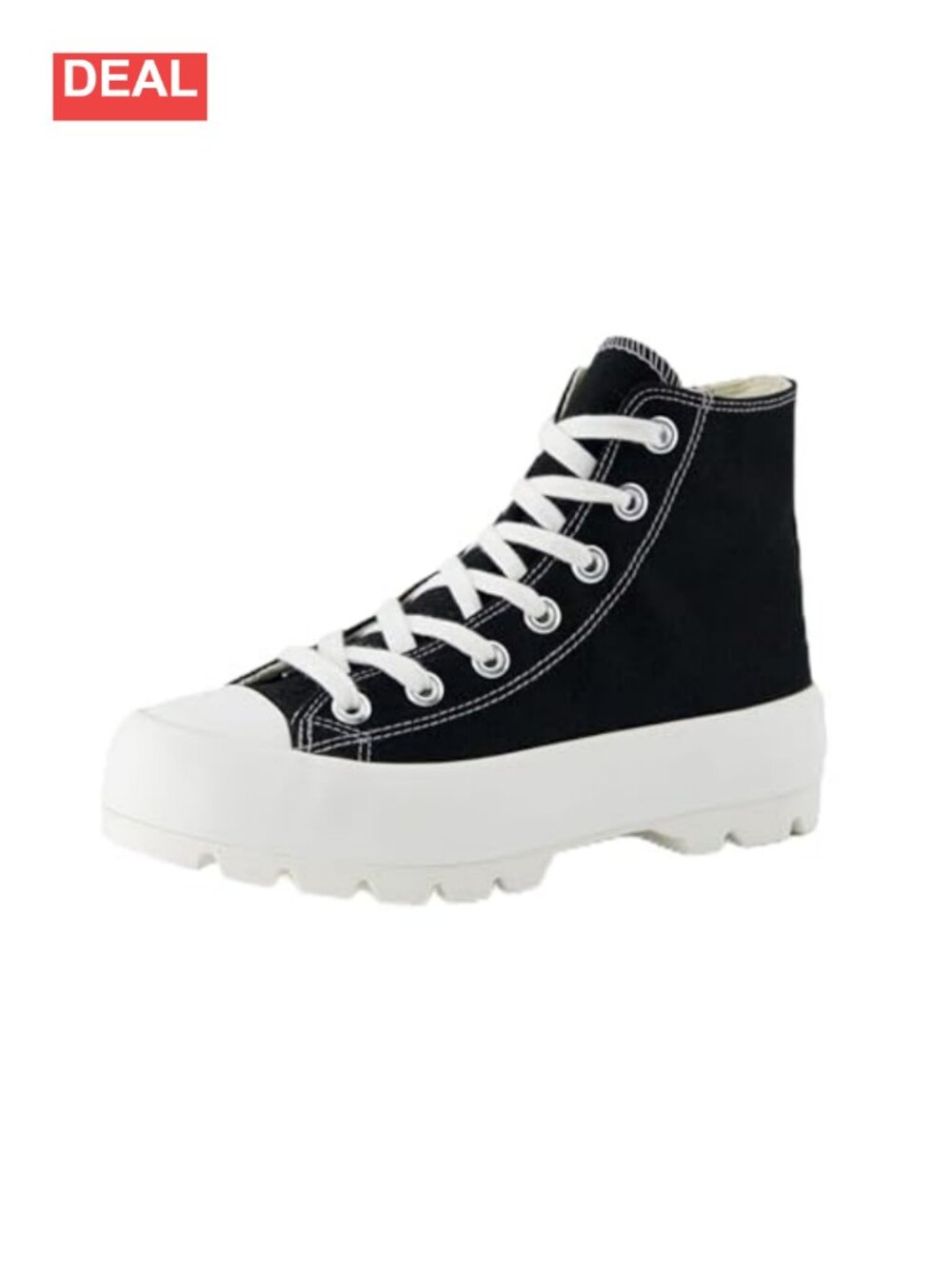 Canvas High Top Platform Sneakers Lace Up Side Zip Memory Foam